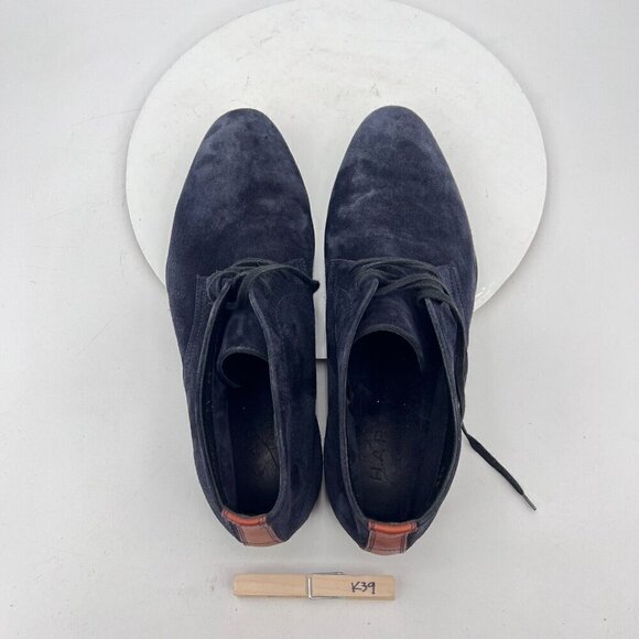 Harrys of London Men Size 9.5 Blue Navy Suede Vibram Sole Ankle Chukka Boot - Picture 9 of 13